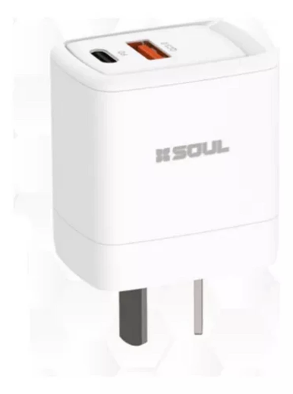 CARG.VIAJERO PD+USB QC SIN CABLE BLANCO