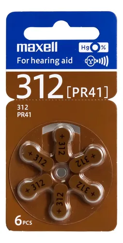 PACK MAXELL PILA ZINK AIR 312 PR41 X5