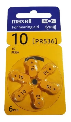 PACK MAXELL PILA ZINK AIR 10PR536 X5
