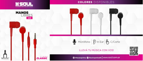 M.L.STEREO S49 3.5MM IN-EAR C/CORTE NEGRO